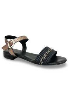 Delia sandalo con cinturino in colore nero 2