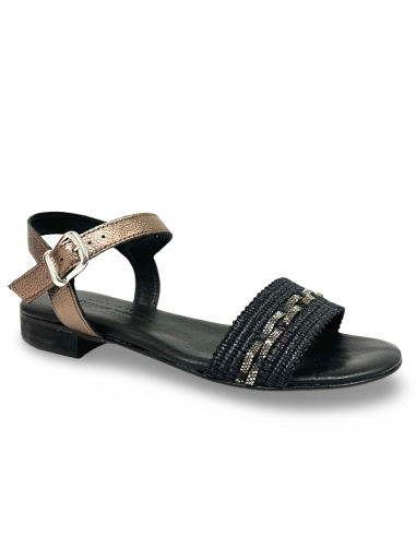 Delia sandalo con cinturino in colore nero