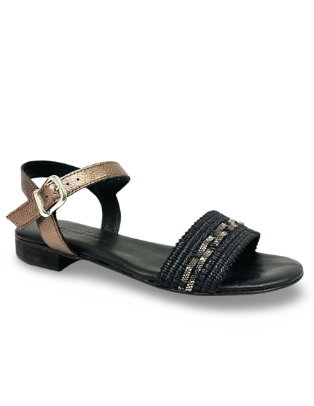 Delia sandalo con cinturino in colore nero