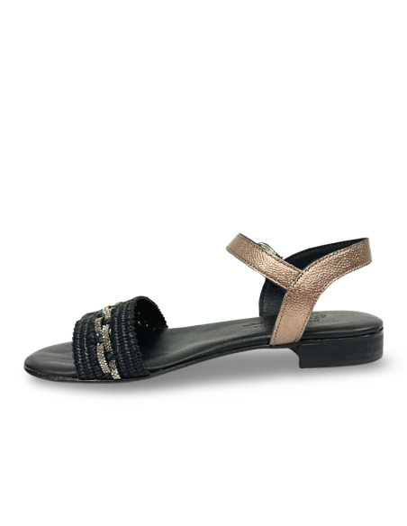 Delia sandalo con cinturino in colore nero