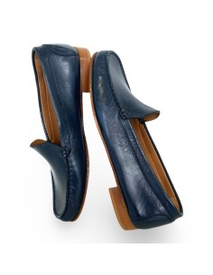 Mocassino Ischia in pelle blu 2