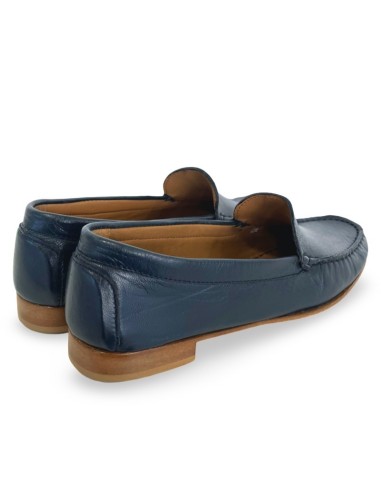 Mocassino Ischia in pelle blu