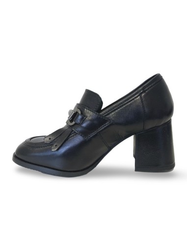 Mocassino nero con frangia