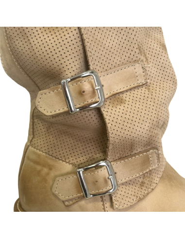 Biker Alice in pelle beige versione con zip