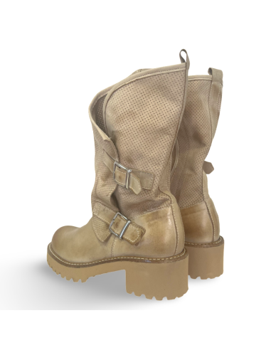 Biker Alice in pelle beige versione con zip