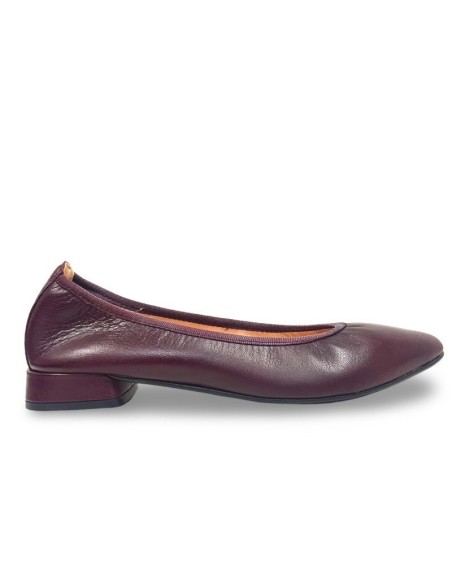 Ballerina Carola in pelle bordeaux