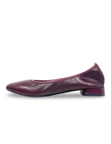 Ballerina Carola in pelle bordeaux