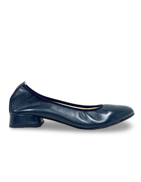 Ballerina Carola in pelle blu