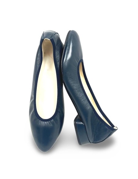 Ballerina Carola in pelle blu