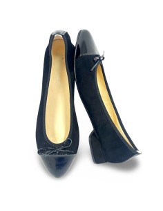 Ballerina Carola 2.0 in camoscio nero