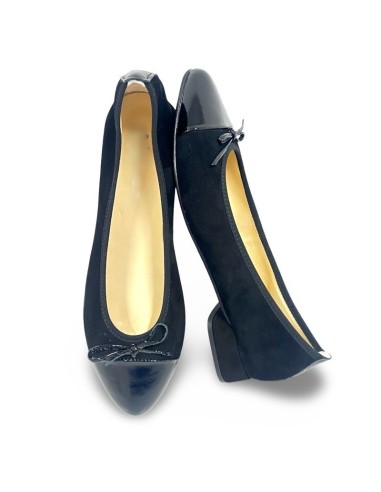 Ballerina Carola 2.0 in camoscio nero