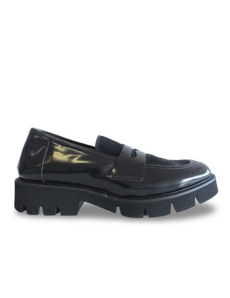 Mocassino Vania con cavallino nero