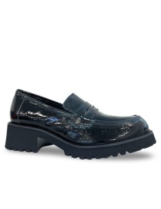 Mocassino Angela in vernice nera 2