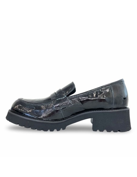 Mocassino Angela in vernice nera