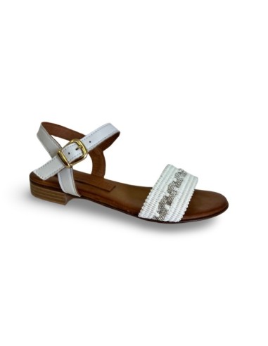 Delia sandalo con cinturino in colore bianco