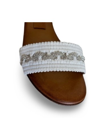 Delia sandalo con cinturino in colore bianco