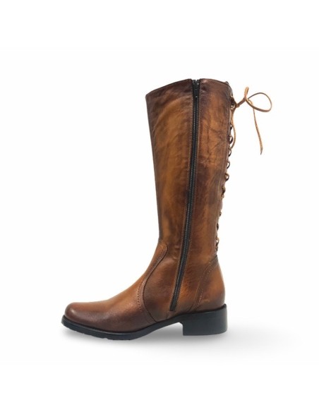 Stivale Kate in pelle spazzolata cuoio