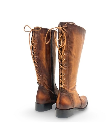 Stivale Kate in pelle spazzolata cuoio