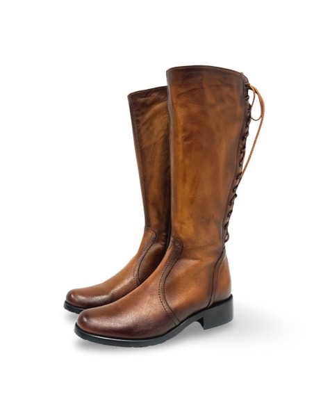 Stivale Kate in pelle spazzolata cuoio