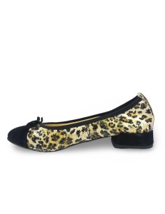Ballerina Carola con paiettes leopardata e camoscio nero 2