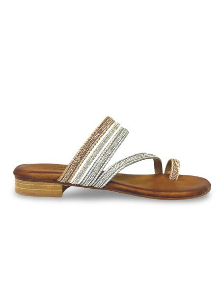 Nives ciabattina infradito cuoio