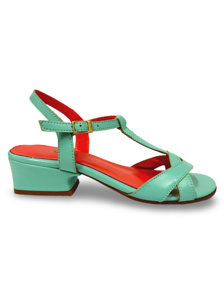 Sandalo Melly color verde acqua